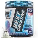BPI Sports Cea mai bună creaţie - Creatină monohidrat pulbere pentru bărbaţi şi femei, sare Himalayan - Putere, pompa, rezistenţă, creştere musculară, definiţie musculară - Nu Bloat - Con de zăpadă - 50 porţii - 10.58 Oz