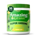 Verdele de iarbă uimitor blend energie: Smoothie Mix, Super Greens pulbere și plante de cofeină pe bază de plante cu Matcha Ceai verde și de sfeclă Root Powder, Lămâie, 30 Serviri (Packing May Vary)