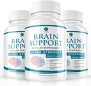1 Body Brain Support Pack triplu, Alpha GPC și extractul de coamă de leu, 90 capsule fiecare
