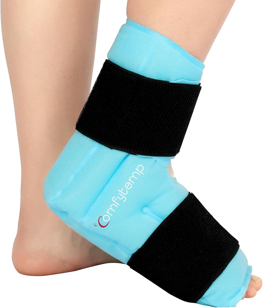 Comfytemp Ankle picior pachet de gheață Wrap pentru Fascitis Plantar Relief, FSA eligibile, Ankles Brace pentru glezna luxată, Heel Spur, Umflare, Achile Tenditis, Durere, Hot Cadouri de terapie fizică rece, 1 buc