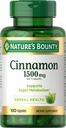 Capsule cu scorţişoară de bounty naturale, Suplimentul plantei, susţine metabolismul zahărului, 1500mg, 100 capsule