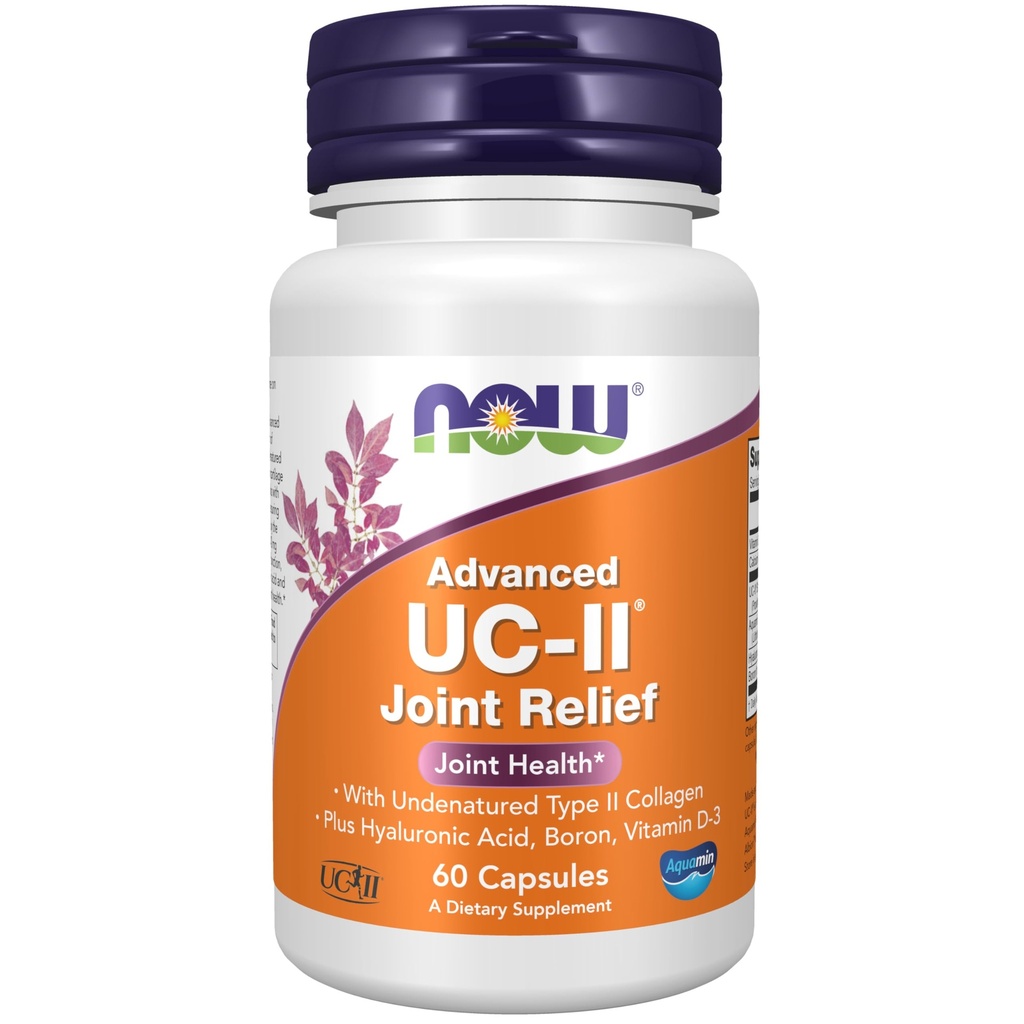 Acum Suplimente, UC-II Advanced Joint Relief cu nedenaturat tip II Colagen, plus Acid hialuronic, Bor, vitamina D-3, 60 Veg Capsule