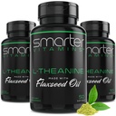 (3 ambalaj) Supliment L-Theanine 250mg mai inteligent, în ulei de in, non-GMO, 150 Softgels lichid