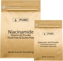INGREDIENŢI ORIGINI AI PUREI Niacinamidă şi acid hialuronic Bundle, soluţie de apă, pulbere fină