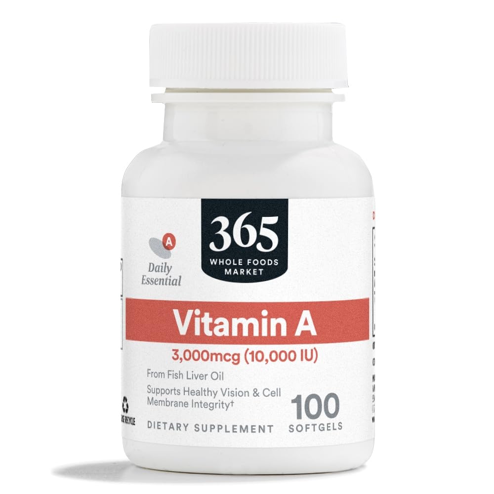 365 by Whole Foods Market, Vitamina A 10000 UI, 100 CT
