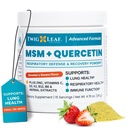 Twig & Leaf MSM Quercetin Supliment cu vitamina C & Zinc (Banana de afine) - MSM pulbere Supliment pentru sănătatea respiratorie - Apărare naturală pentru provocări sezoniere - 4.76 oz