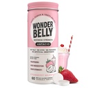 Wonderbelly Antiacid, eficient Arsuri la stomac și acid instant Indigestie Relief, extra Putere Tablete masticabile, 1000 mg carbonat de calciu, Talc sau Dye, căpșuni Milkshake, 60 Conte