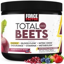 Force Factor Total Beets Energetic Drink Mix, Superfood Beet Root Powder cu nitraţi pentru a stimula energia şi susţinerea circulaţiei, fluxul sanguin, oxid de azot şi rezistenţă, Heart Health Supplement, 30 Servings