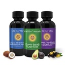 C60 Evo uleiuri comestibile toate-naturale, Mini Oil Sampler Set cu C60 ESS60 pur, Suport Immun și Supliment de sprijin comun cu ulei de măsline, ulei de avocado și ulei de cocos MCT, Set de 3, 2 oz