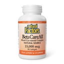 Factori naturali BetaCareToate 25.000 UI, Vitamina A pentru piele sanatoasa, vedere si functie imuna, 90 Softgels