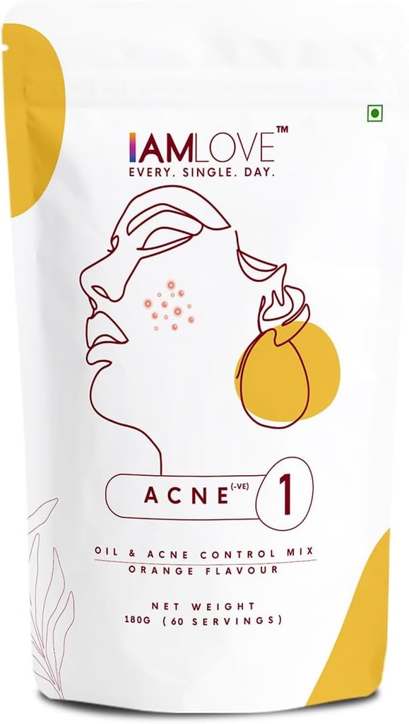 EU SUNT LOVE Acnee Powder supliment negativ - 180g pentru bărbați și femei 