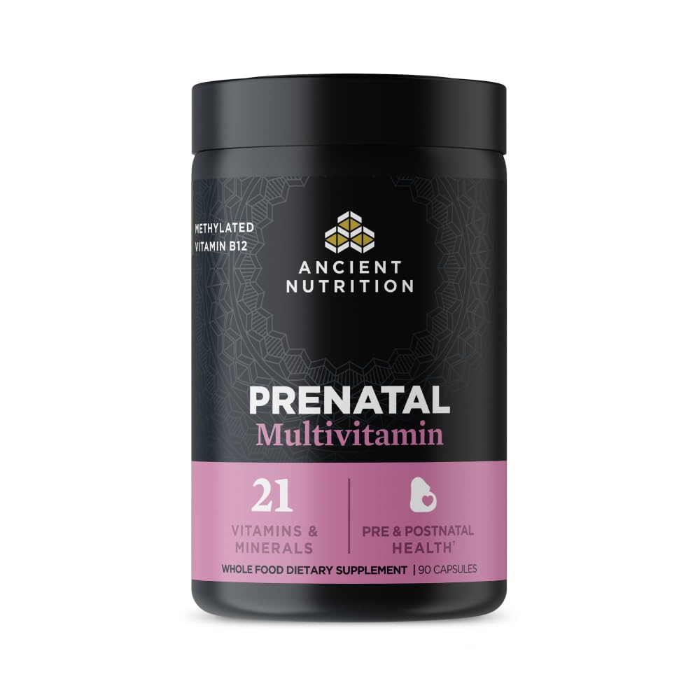 Vitamine prenatale cu nutriţie antică, multivitamine pentru femei cu vitamina C, B12, magneziu şi Folat, susţine sarcina şi fertilitatea Sănătate, 90 Ct