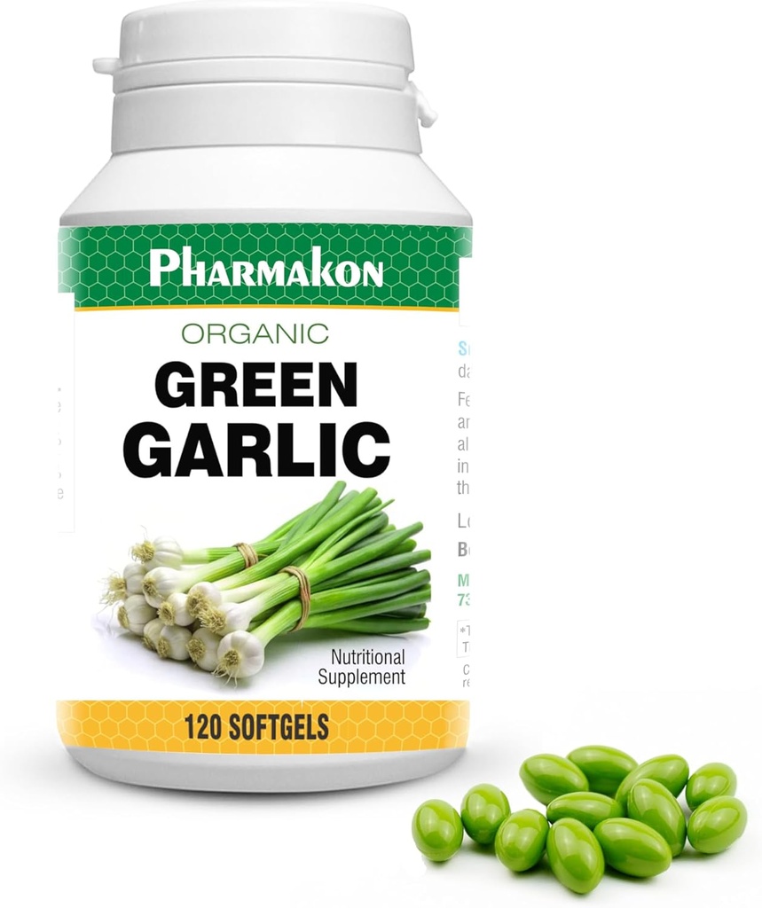 Usturoi verde organic, Softgels potent, Sănătos, Odor redus.