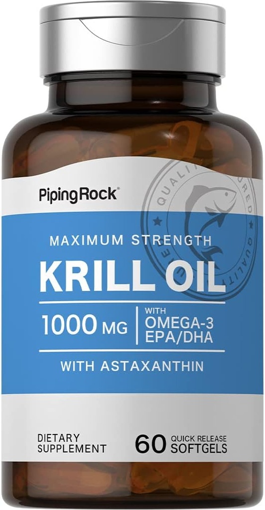 Piping Rock Krill ulei 1000 mg Softgels 