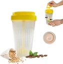 MIUPOO Sticla amestec,Cupa Stir Durabil pentru Stirring Beverage,Small Blender Shaker Sticla,Cupa de cafea reutilizabilă Potrivit pentru amestecarea cafea, Shake-uri de proteine, Smoothies, Suplimente de exercitii si bauturi
