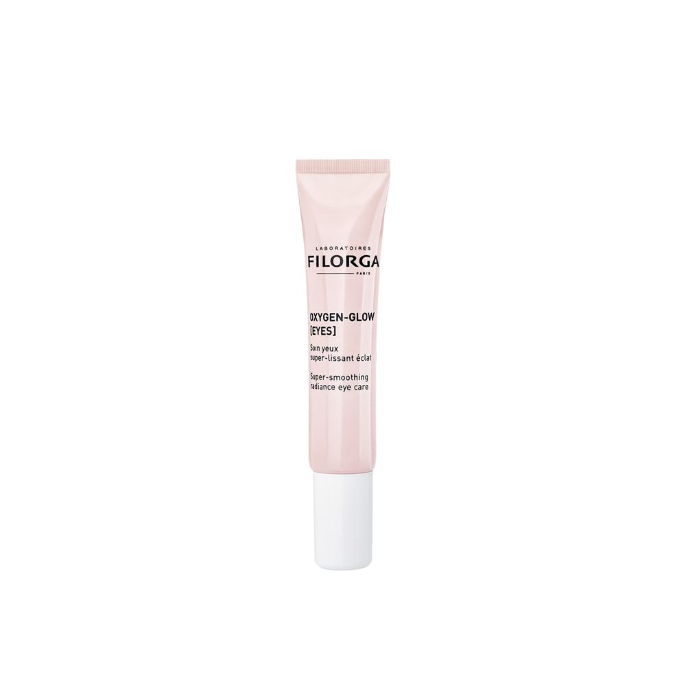 Filorga Oxigen-Glow Super Smoothing Eye Cream, Combine Acid hialuronic și enzime pentru tratamentul zilnic rapid al ochilor obosit, Puffiness, și cercuri întunecate, 0.5 Fl Oz (Pachetul de 1)