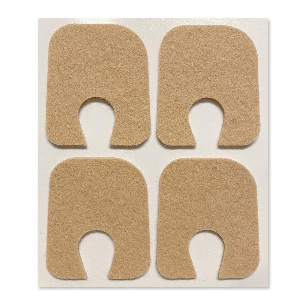 Aetna Foot Products - Adezive Felt U-Shaped Calus sau Toe Pads, Pack de 100, 1/8" Gros