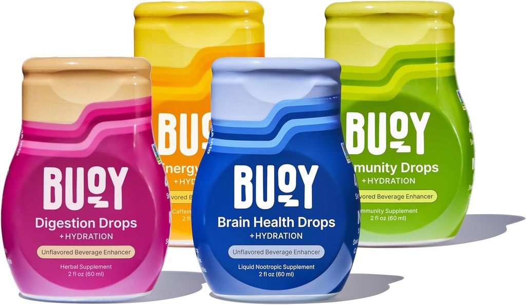 Buoy Electrolyte picături Variety Pack Digestion + Brain + Energie + Imunitate 