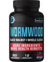 Premium Wormwood Extract capsule - 5 luni de aprovizionare pentru imun - 12 plante aromatice amestecate cu frunze de nuc negru, ghimbir, Turmeric & More - 150 de conte