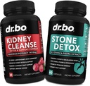Rinichi Curățare & Stone Detox Supplement - Natural Cranberry, Juniper Berries, Buchu, Uva Ursi Extract, Piatra Breaker Chanca Piedra - Suport rinichi vezica biliara, vezica urinara si Tract Health