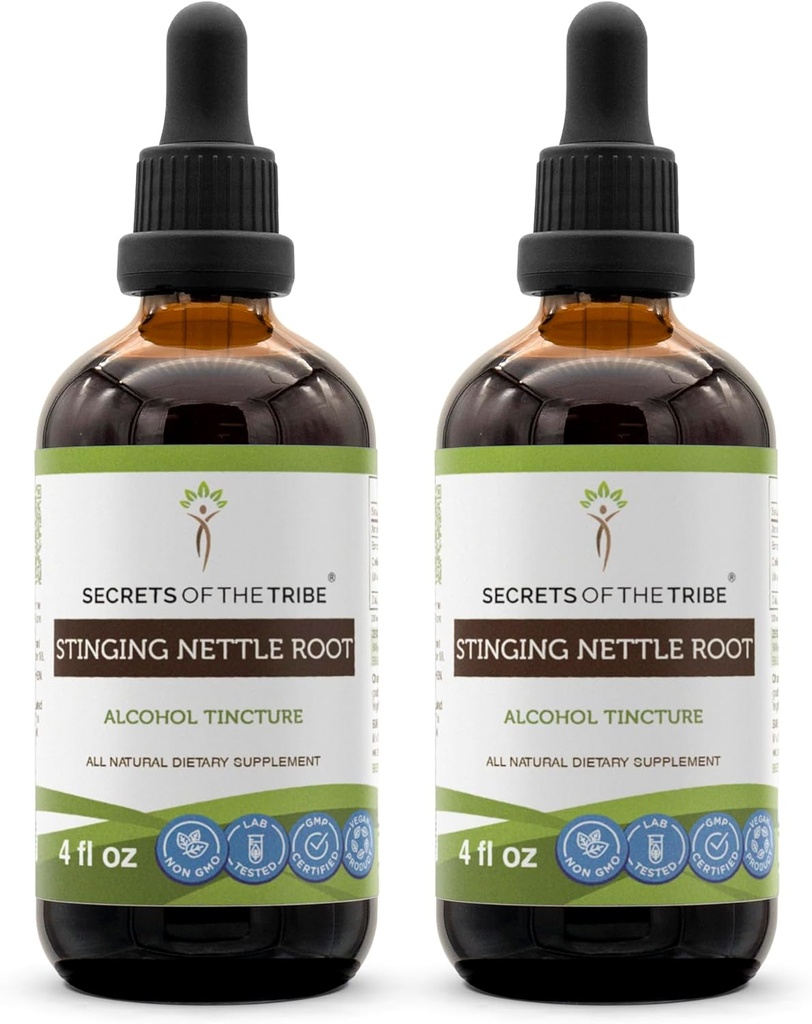 Secrete ale Extractului de alcool din rădăcinile ţestoase, picături de plante cu potenţă ridicată, tinctură făcută din Stinging Nettle Urtica Dioica, sistem respirator şi urinar Sănătate 2x4 oz