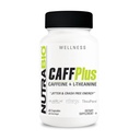 NutraBio CafflePlus, Dual Source Caffeine cu Theanin pentru energie sănătoasă Boost - 60 capsule vegetale