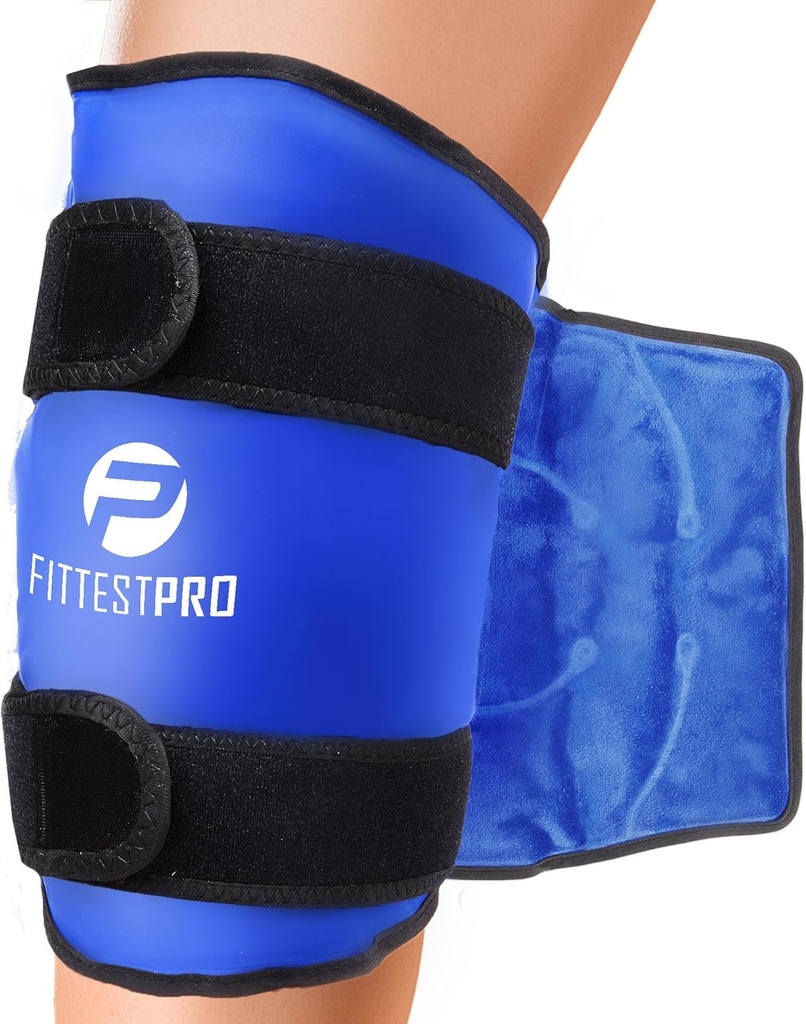 Fittest Pro Genunchi pachet de gheață Wrap pentru ameliorarea durerii, Reutilizabil cald și rece terapie Wrap pentru Umflare, recuperare, și terapie pentru artrită, Menisc Tear și ACL