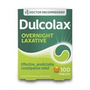 Dulcolax Stimulant Laxative Tablets, Previzibil & Eficient Constipation Relief, Relieves String & Bloating, Bisacodyl 5 mg, 100 Conte