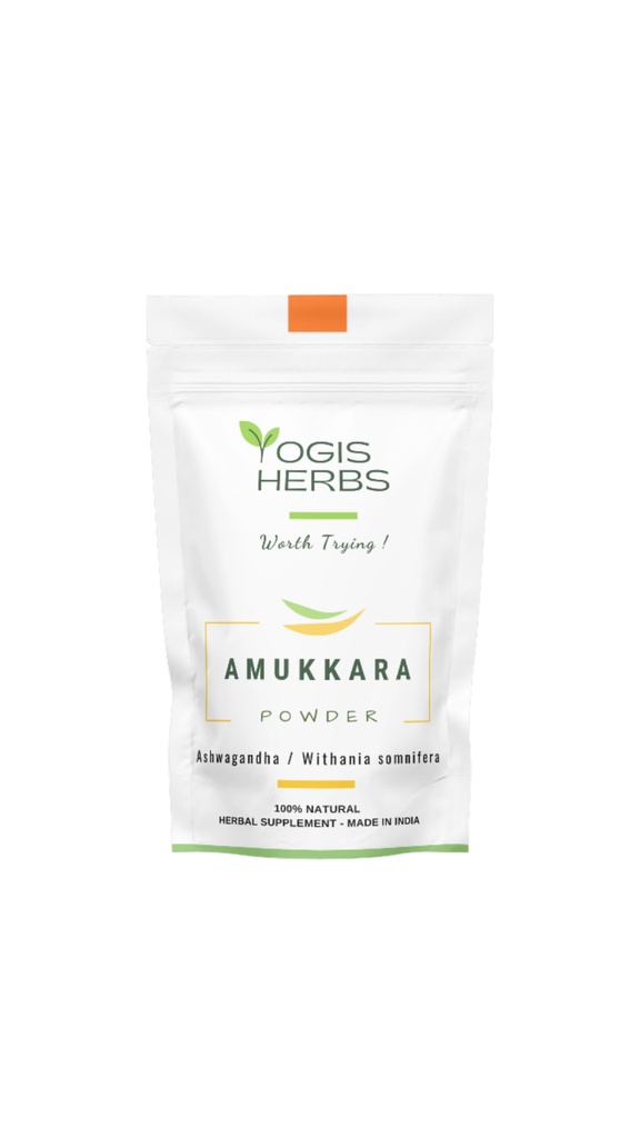YOGIS HERBS Amukkara Powder (Withania Somnifera) - Aswagandha Root Powder 1Lb Fresh & Pur