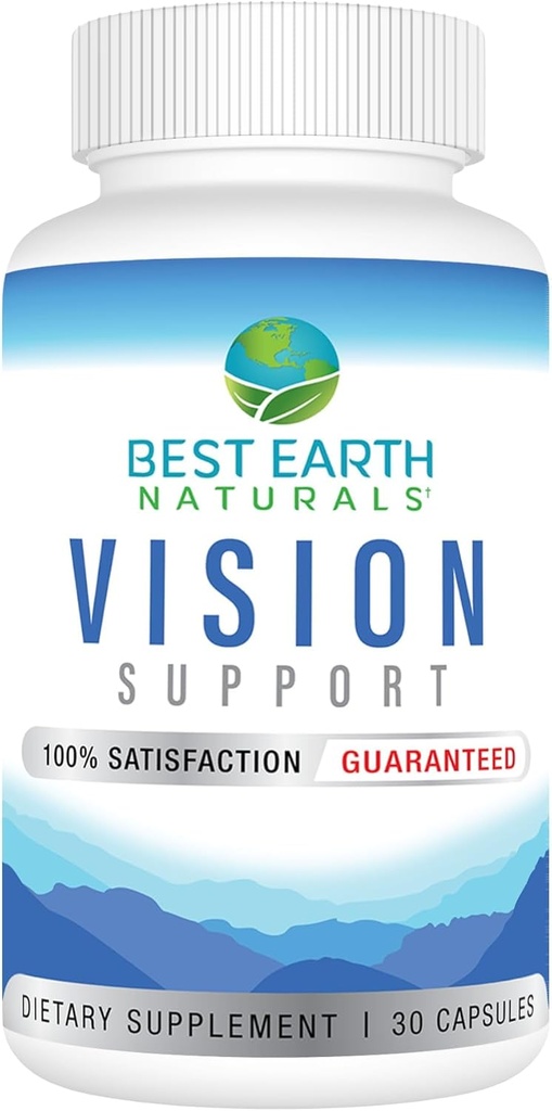 Vision Support Formula Supliment cu vitamine ochi, luteina, vitamina A, Querbetin și More - 30 Conte