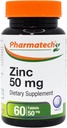 Zinc 50 mg, supliment de sprijin imun, zinc elementar Gluconat Chelated, Antioxidant mineral pentru om și femeie sănătate, Acnee, Ușor de înghițit, 60 comprimate