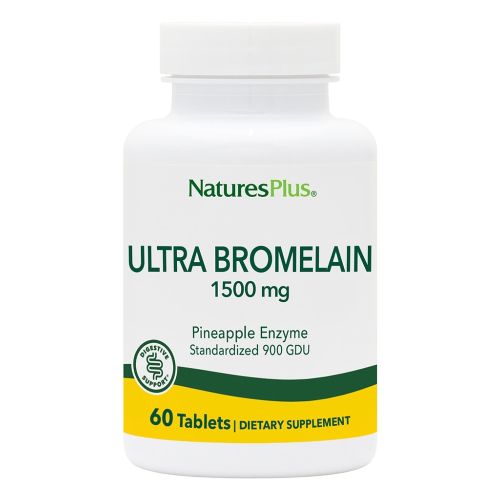 NaturasPlus Ultra Bromelain - 60 comprimate - 1500 mg de Ananas Bromelain - oferă sprijin comun și promovează sănătatea digestivă - 60 de serviri