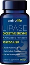 ANTROLIFE Digestive Health Supliment - Enzime cu Lipase Suplimente nutritionale & Amilază pentru Digestive Comfort - Supliment alimentar - 59 Capsule