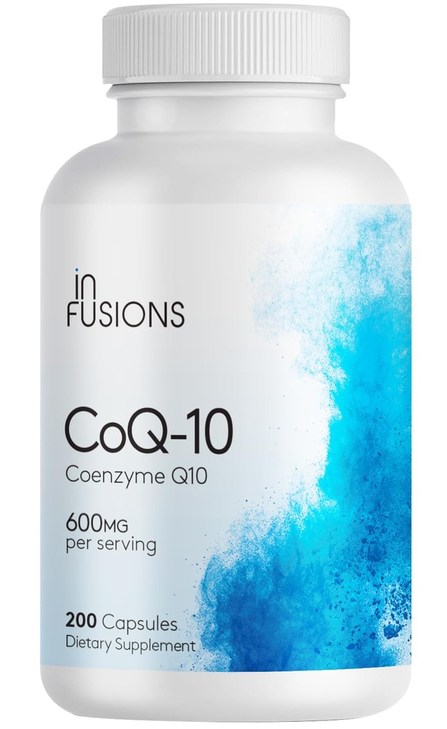 Infuzii Concentraţie maximă CoQ10 600 mg 200 capsule Absorbţie mare Gluten fără GMO