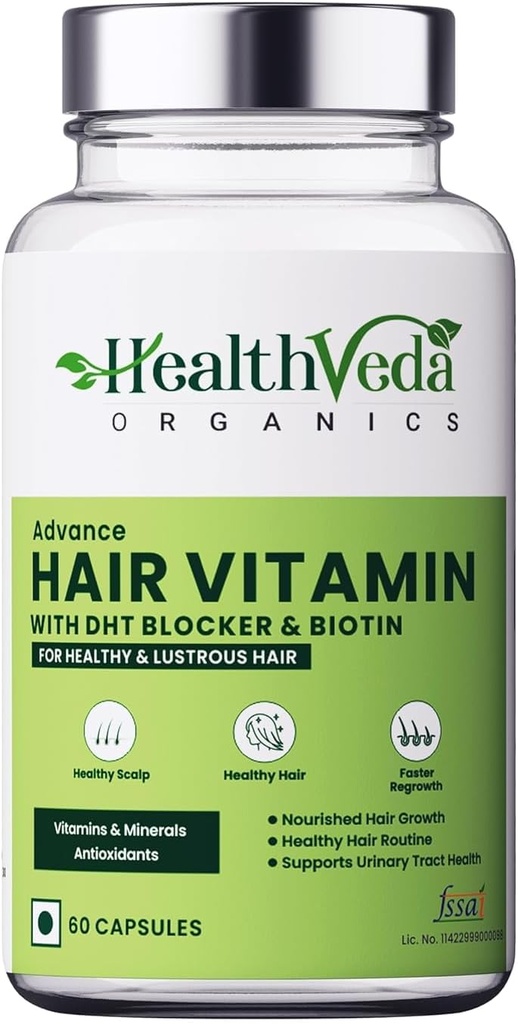 Generic Organics Advance Vitamina parului cu DHT Blocker & Biotina 