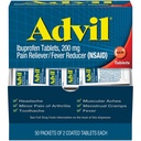 Advil Pain Reliever și Reductor de febră, Durere de relief Medicina cu Ibuprofen 200mg pentru dureri de cap, dureri de spate, dureri menstruale și dureri articulare de relief - 50x2 comprimate filmate