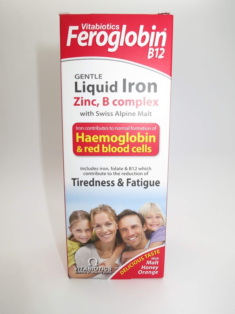 Feroglobin Vitabiotics - B12 Supliment de fier lichid 200Ml de Feroglobin