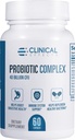 Efecte clinice Complex probiotic - Probiotice de sănătate gutoasă pentru femei și bărbați - 6 benzi probiotice organice cheie pentru a sprijini digestia și sănătatea generală - 60 Capsule probiotice Veggie - Made in the USA