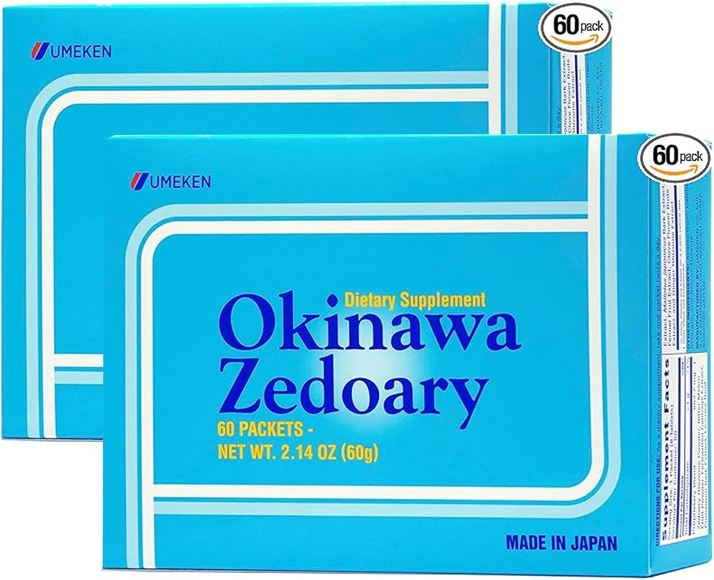 Umeken Okinawa Zedoary Turmeric purpuriu şi alb cu extract de varza fermentata, Suplimente pentru sanatate Gut pentru femei şi bărbaţi, Root Zedoary, Supliment Turmeric, 60 Conte, Pachet de 2