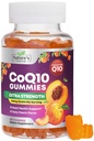 CoQ10 Gume pentru adulti 100mg - 3X Rezistenta, absorbtie mare, supliment antioxidant pentru suport cardiac si productia de energie, Coenzime Ultra Q10 Vitamine, Coq 10 Suplimente - 60 CoQ10 Gumete