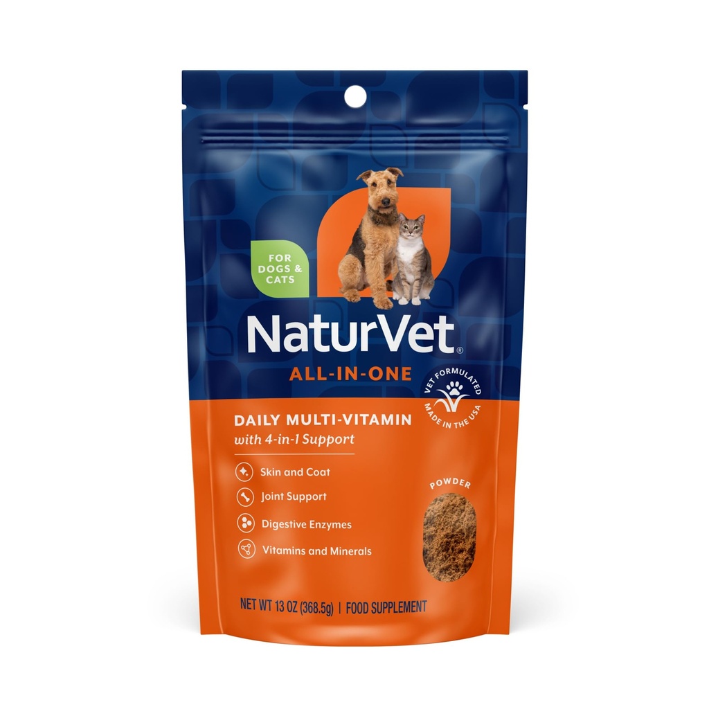 NaturVet All-in-One Dog Supliment - pentru suport comun, Digestion, Piele, Îngrijire Coat 