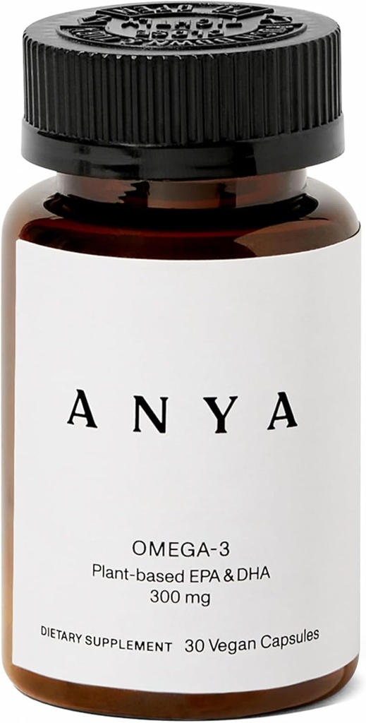ANIA Omega 3 cu 300mg DHA și EPA, Ingrediente curate, non-GMO, 100% Vegan, Gluten, soia, și lactate gratuit. Supliment pentru femei, vitamina postnatala pentru alaptare si asistenta alaptare