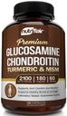 NutriFlair Glucosamină Chondroitin Turmeric MSM Boswellia, 180 Capsule - Confort comun - Natural & Non-GMO - Pastile antioxidante - Suporturi Back, Genunchi, Mâini, Articulaţii, Cartilaj