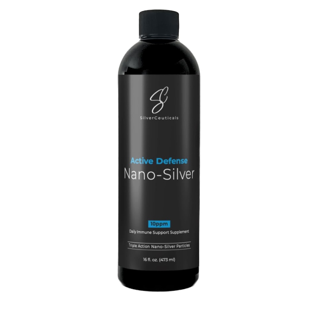 Argint coloidal w/Nano Technology - 10ppm 16oz - 8X Mai eficient - Suport imunitar natural - Salvați zilele bolnave - Vârstele 5 și în sus - Outperforms Arginti PPM mai mari - Nu gust și miros - 3rd Party testat