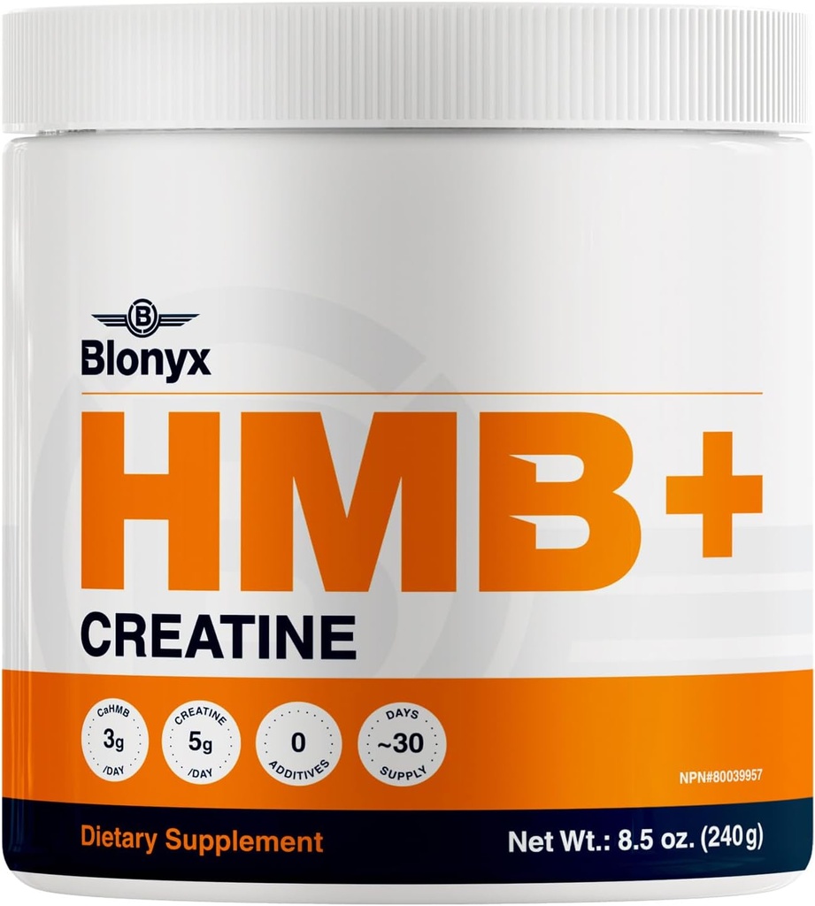 HMB + Suplimentul Creatine - 3g Daily HMB pentru putere îmbunătățită, putere și recuperare, Ideal pentru sportivi de mare intensitate, 30 de zile de aprovizionare