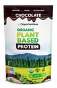 Opportunities Organic Plant based Proteine Powder, 20g Vegan Proteina de mazăre, dovleac, și orez, fără zahăr, non-GMO, Gluten-Free, Cremy Chocolate, 1 lb