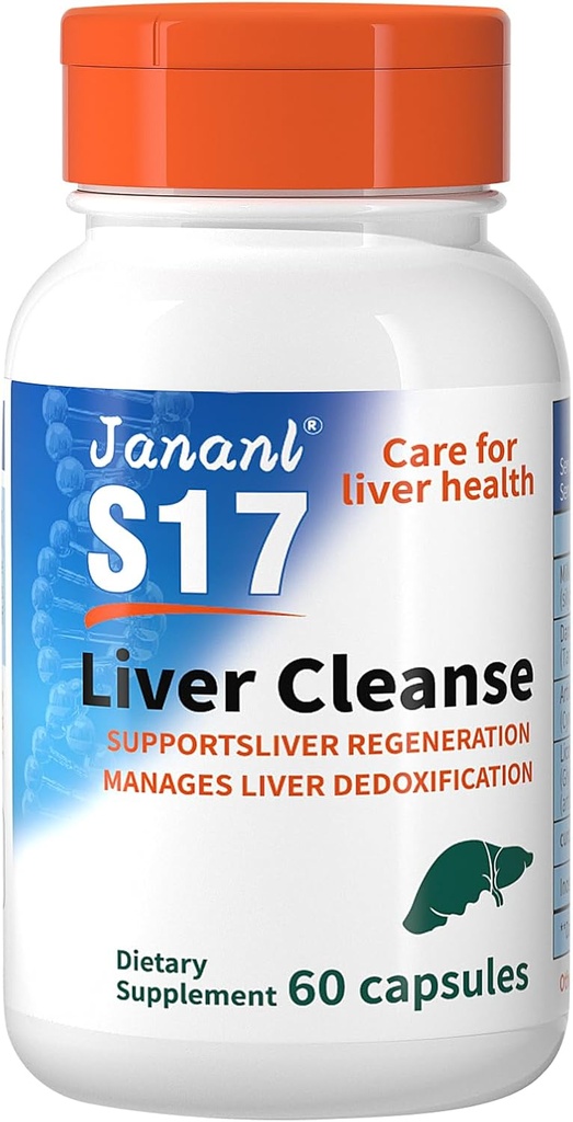 Jananl Liver Cleanse Detox & Reparatii Milk Thistle Protectie Ficat-Liver Lichid este bogat în Silymarin și FDP Cell Energy lichid, cu 15 Sticle totalizarea 7.5 FI oz - Curățare