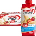 Premier Proteine Shake, Căpșuni & Cream, 30g Proteine, 11 fl oz, Pachet de 12 (Packing May Vary)