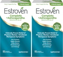 Estroven Complete + Ashwagandha Multi-Symptom Menopauza Supliment pentru femei - Ingrediente dovedit clinic oferi Menopause Relief & Transpiratii de noapte + Hot Flash Relief* - 4 Luna de aprovizionare (Pachet de 2)