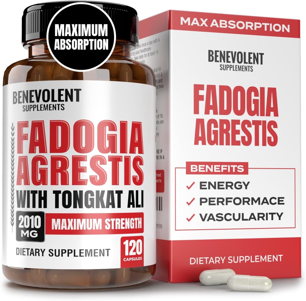 Fadogia Agrestis 1500mg [Cele mai mari puritate] + BioPerine® pentru supliment de absorbţie mare cu Tongkat Ali - Creşterea rezistenţei, Lean musculare creştere & recuperare, Boosts Drive 3rd Parte testat 120 capsule